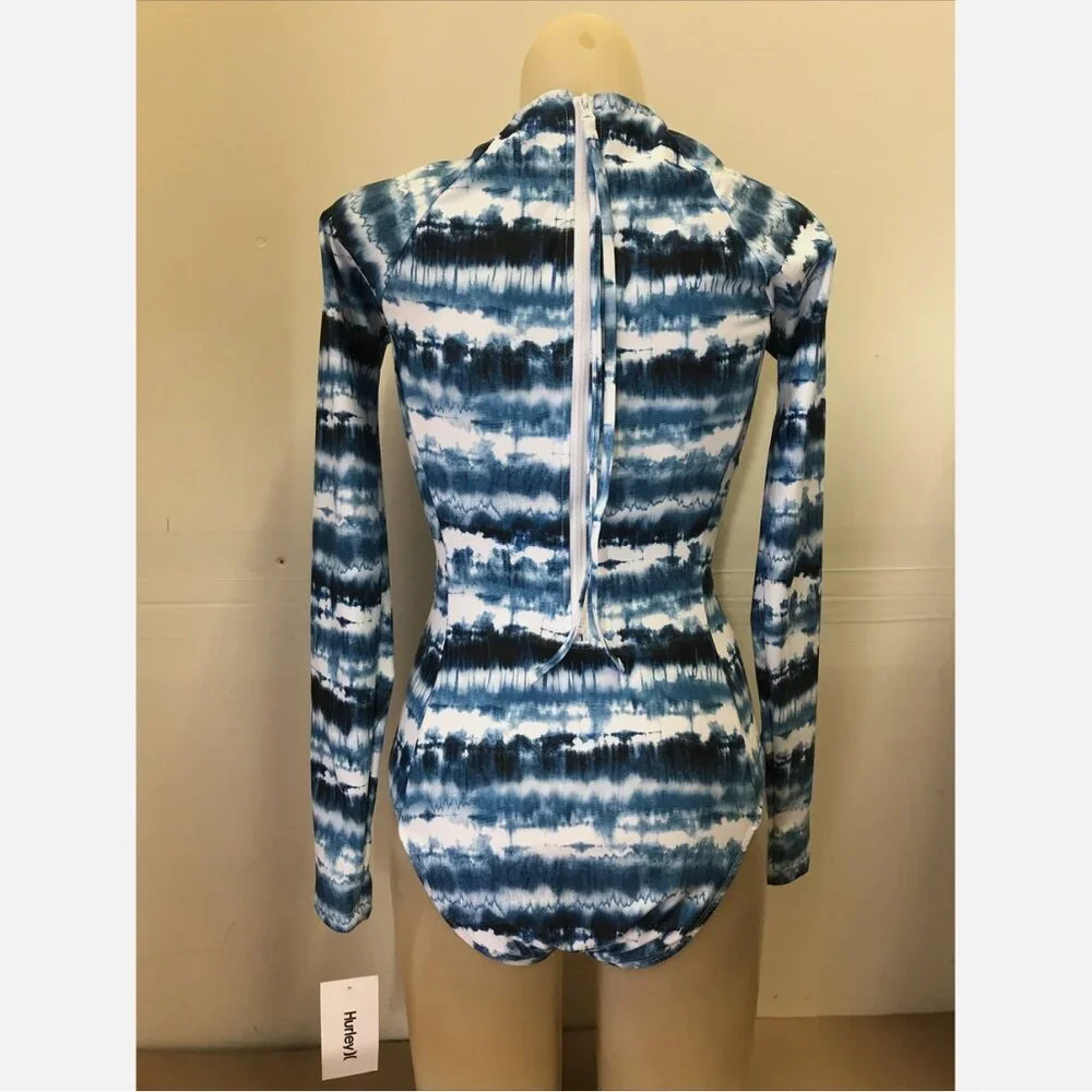 Hurley Tie Dye Print Long Sleeve Surf Suit